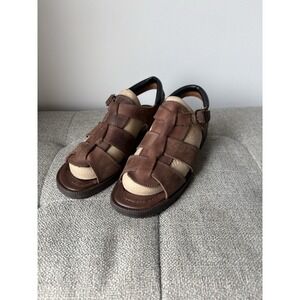 Timberland Women's Brown Leather Fisherman Style Open Toe Sandals Sz8,5